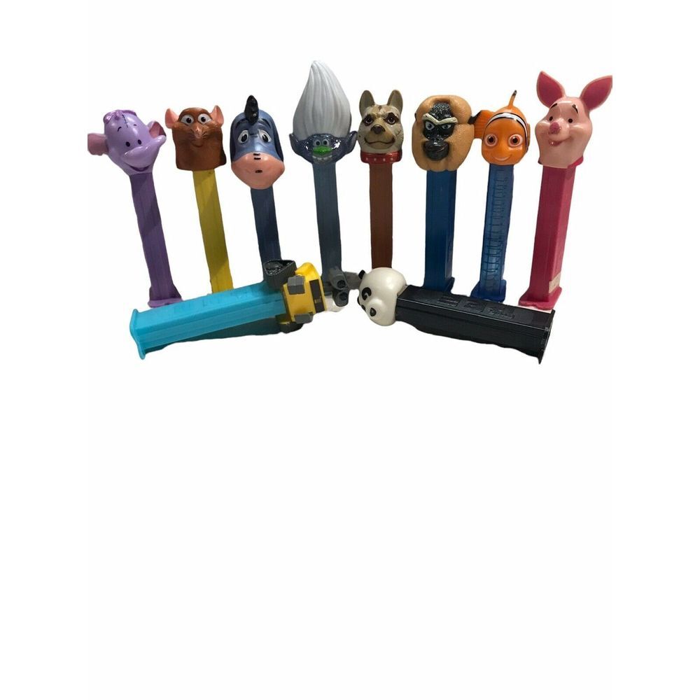 Pez Dispensers Troll Piglet Nemo Walle Rattatoui‎ Eeyore loose retired older